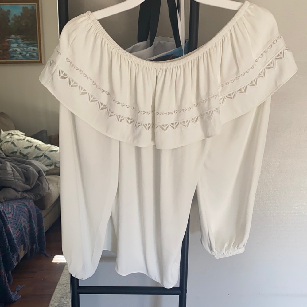 Off the shoulder blouse.